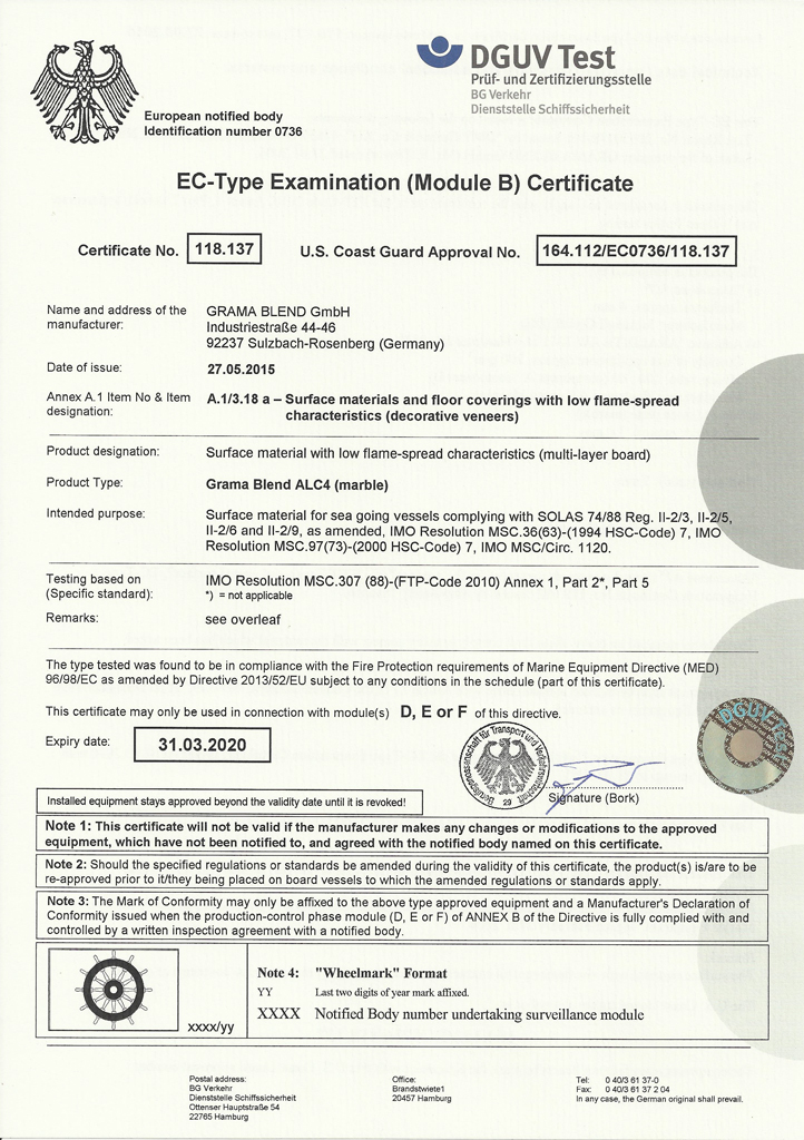 Certificates