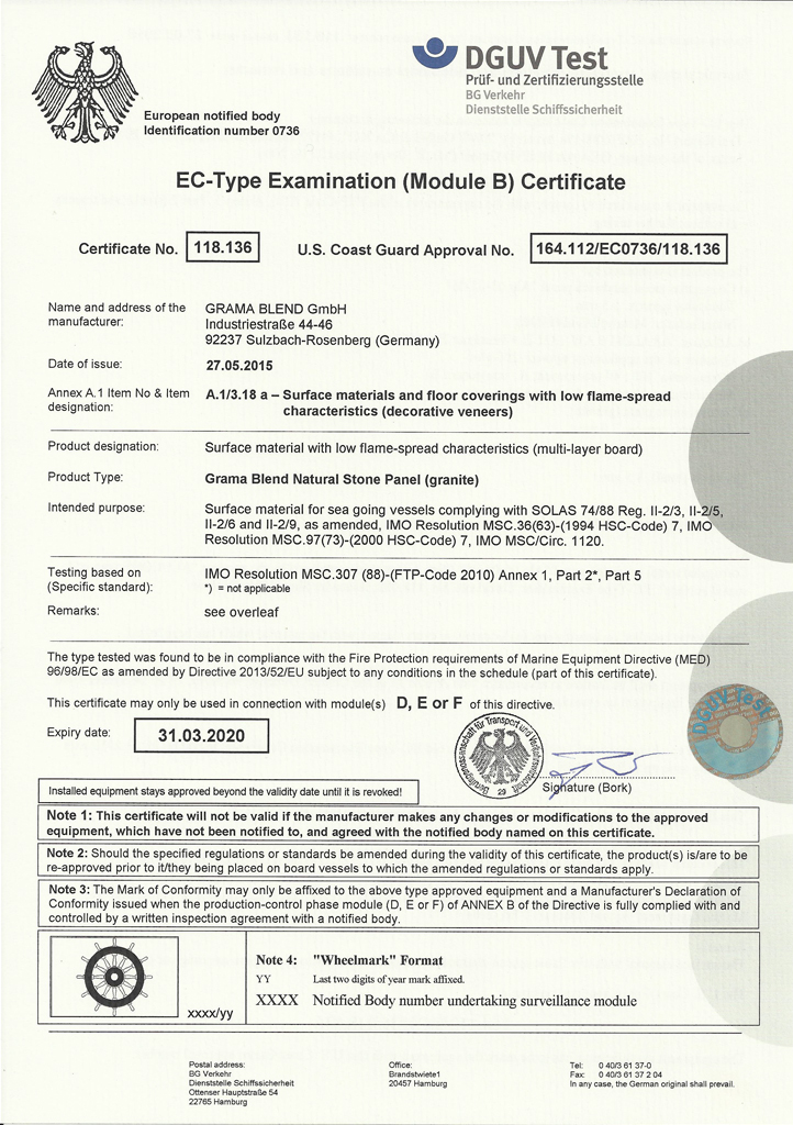 Certificates