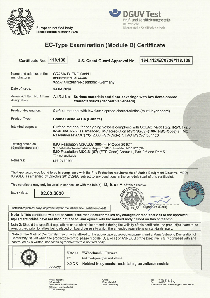 Certificates