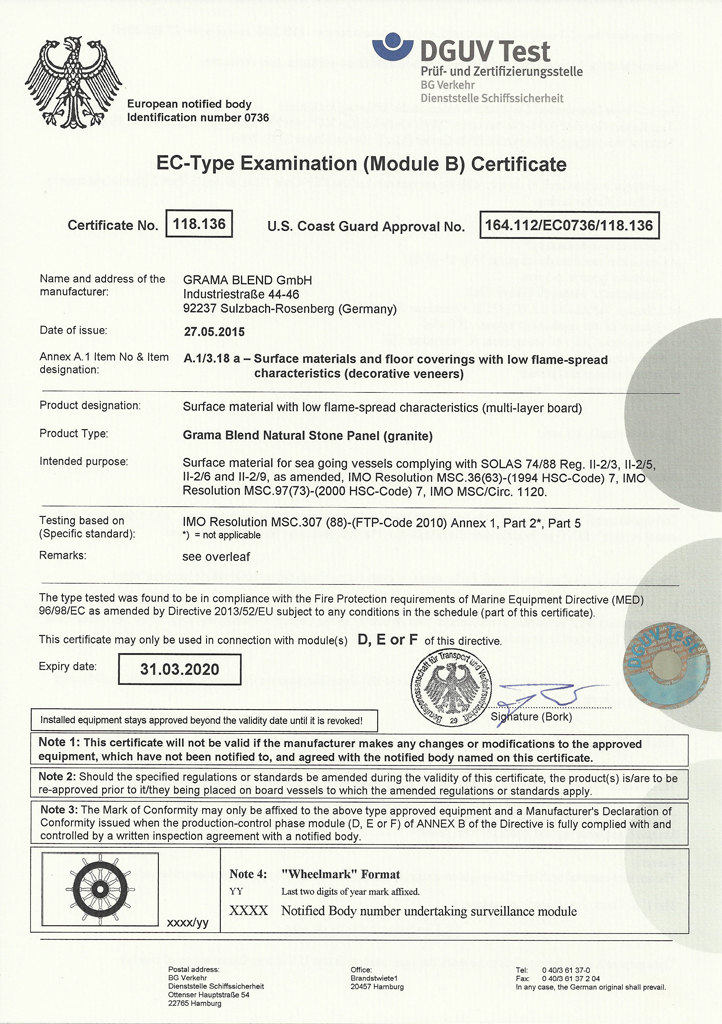 Certificates