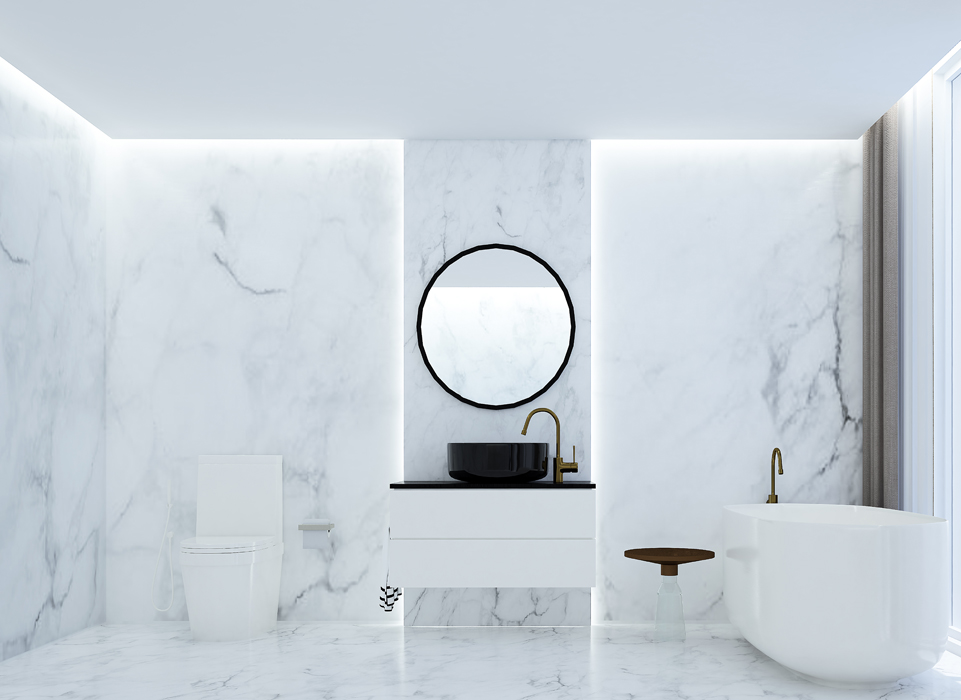 Lightweight Marble bathroom