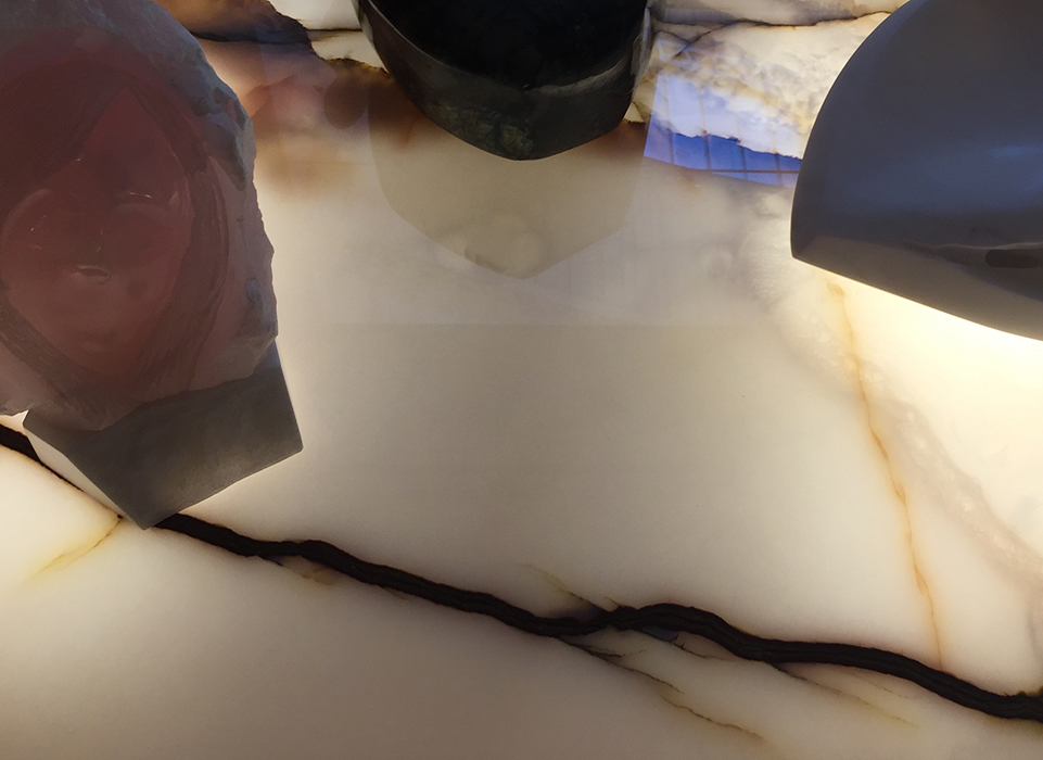 backlit marble work top stone from grama blend