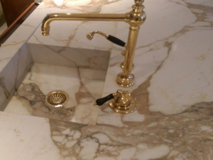 Calacatta Oro sink