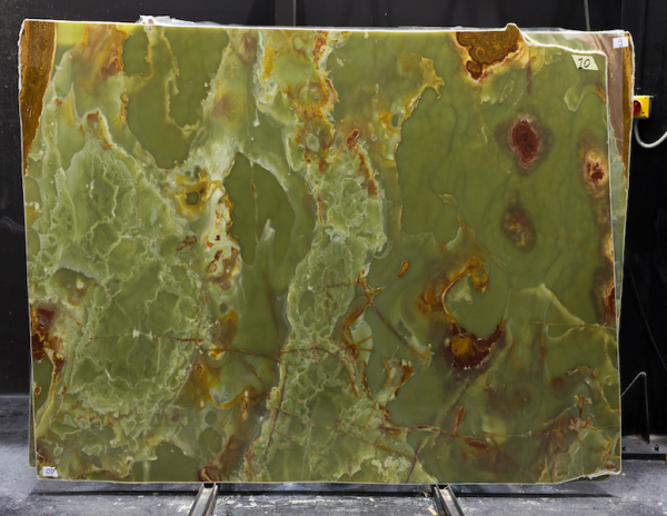 slab of green onyx from grama blend uk