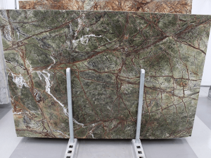 large slab of rainforest green stone from grama blend uk