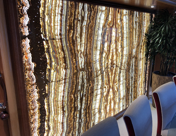 wall of tiger onyx from grama blend uk