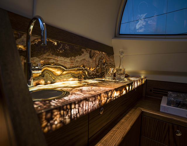 blacklit worktop for sail yachts from grama blend uk