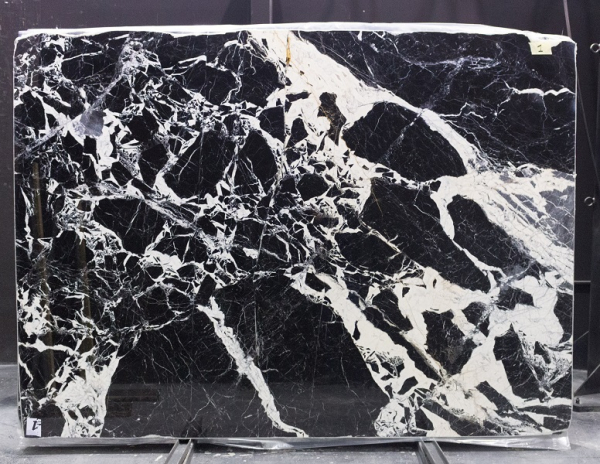 shot of grand antique black slab stone