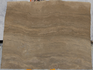 Travertine Noce Vein Cut slab 1