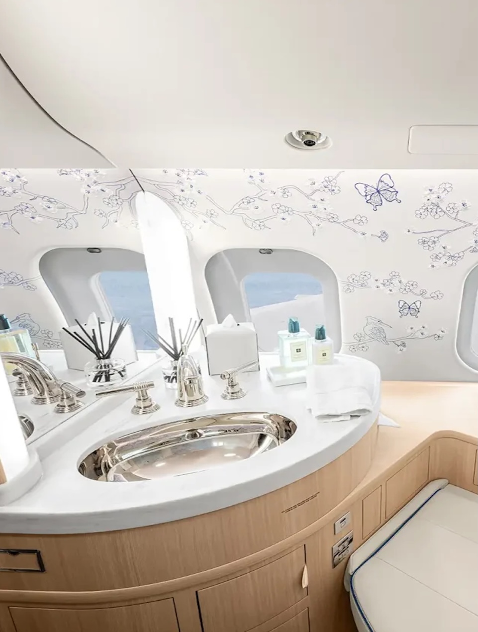 Aircraft White Lightweight Sink Top by Grama Blend